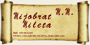 Mijobrat Mileta vizit kartica
